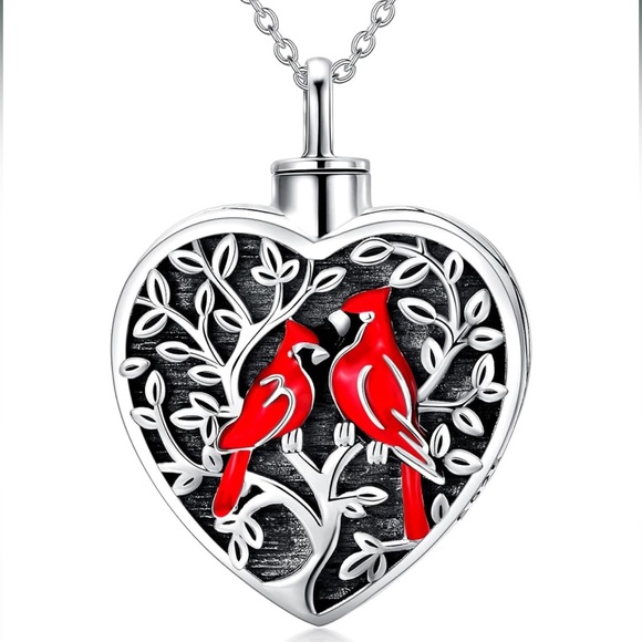 Angel Cardinal Ashes Necklace Messenger from Heaven Memorial Jewelry - Picture 3 of 16